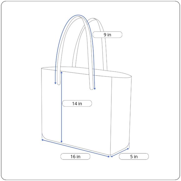 Joy Mangano Brown And Blue Leather Colorblock Tote Bag Sz L - NWOT - Picture 10 of 10